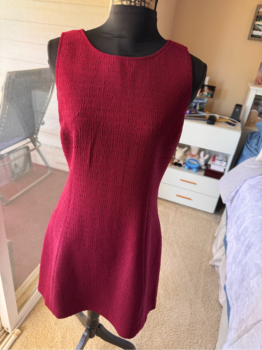 Astr Sleeveless Mini Dress in Deep Wine